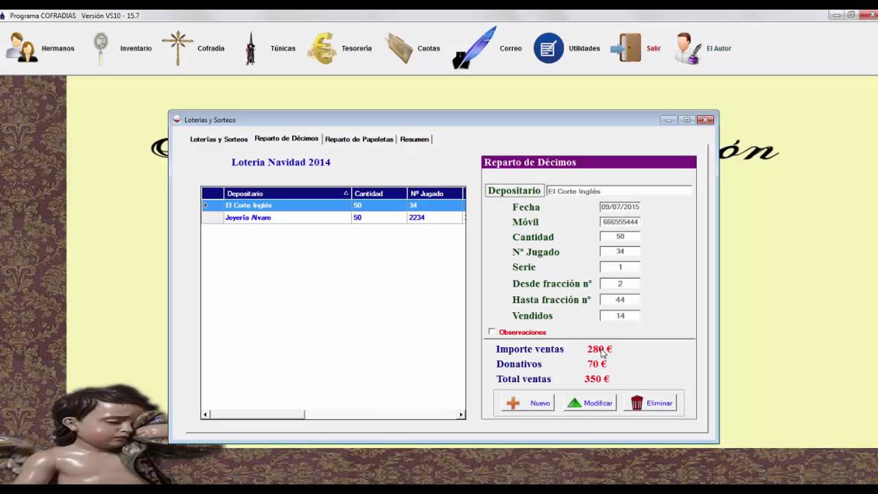LOTERÍAS Videotutorial  "Programa Cofradías"