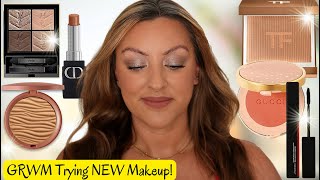 TRYING NEW LUXURY MAKEUP | Tom Ford, YSL, Dior, Gucci & MORE!