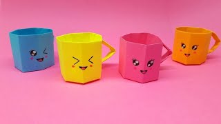 Оригами кружка, чашечка из бумаги. Подарок своими руками | DIY Mini Paper Cup. Paper craft