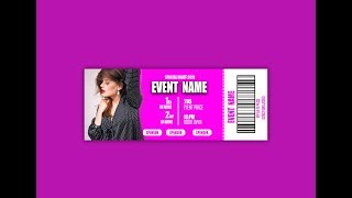 Event Ticket Design- Photoshop Tutorial