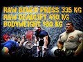 Kirill Sarychev The Russian Bear RAW Bench press 335 kg deadlift 410 kg