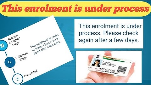 This enrolment is under process l please check again after a few days