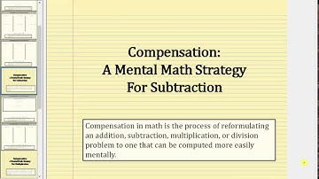 Mental Math: Subtraction Using Compensation