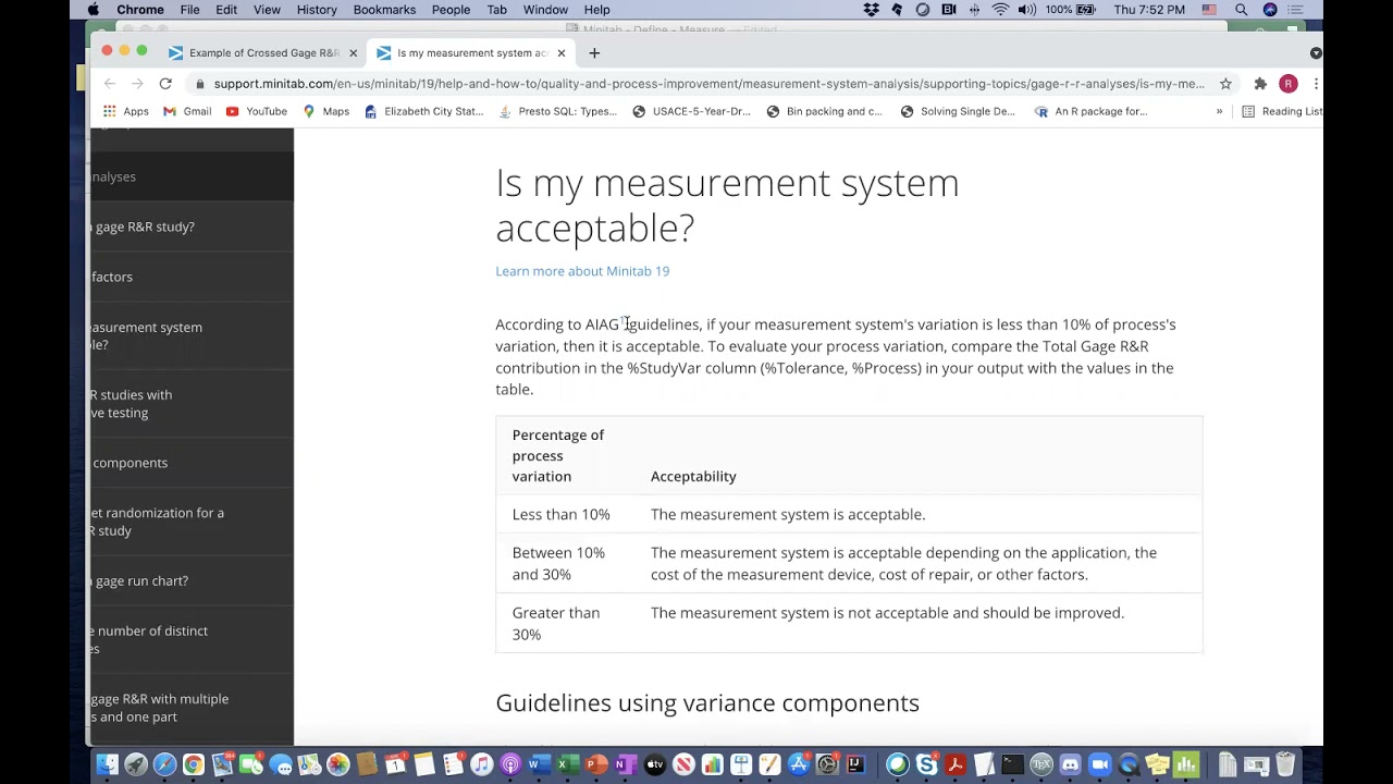 Crossed Gage R&R in Minitab YouTube