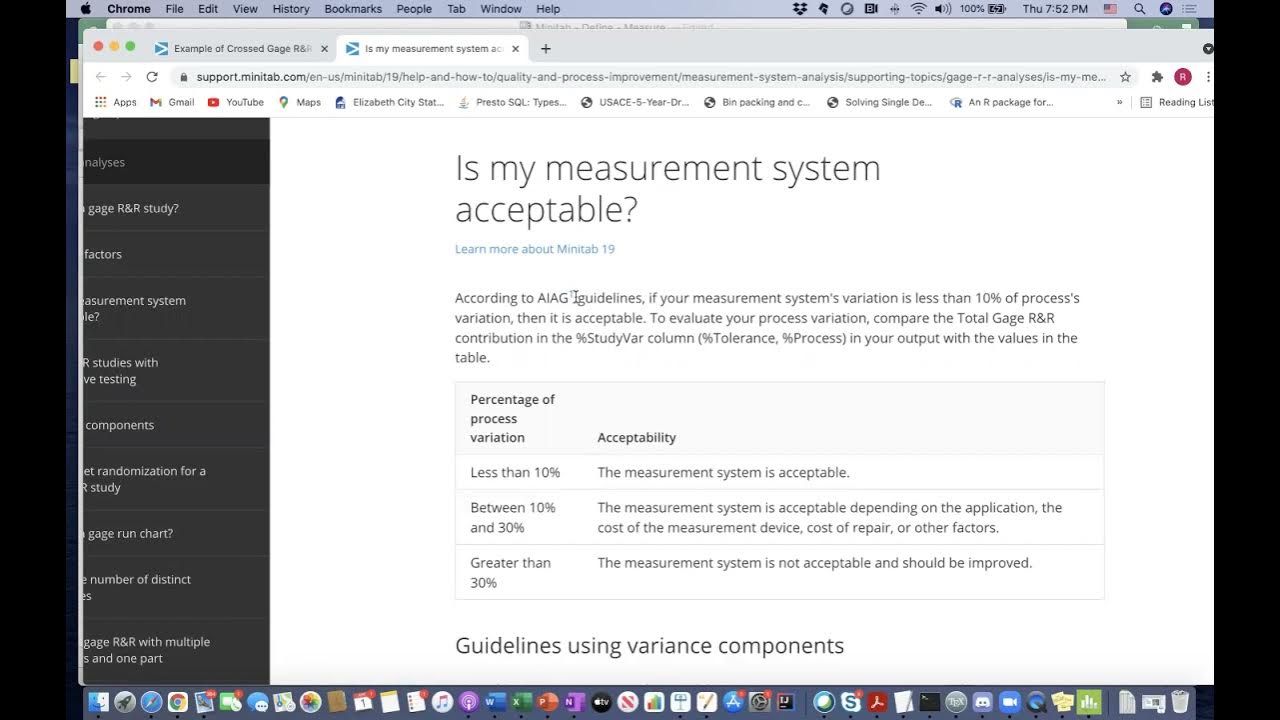 Crossed Gage R&R in Minitab YouTube