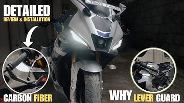 Installing Carbon Fiber Lever guard in R15m | Detailed Review & Installation | anorous mr #review