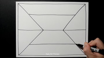 Most Satisfying Art / 3D Pattern / Line Illusion Drawing / Daily Art Therapy / Day 023