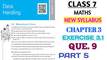CLASS 7 MATHS CHAPTER 3 DATA HANDLING EXERCISE 3.1 QUESTION 9 PART 5 (NEW BOOK)  @nksclasses