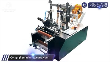 Máy dán nhãn chai tròn bán tự động có in date