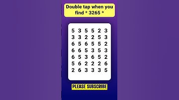 Find 👉3265👈 in 5 seconds | Visual Test | Observation Skills | Number Search | Find the Odd one out
