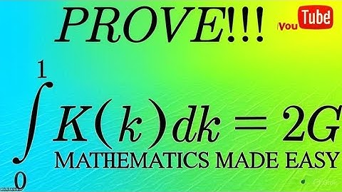 COMPLETE ELLIPTIC INTEGRAL