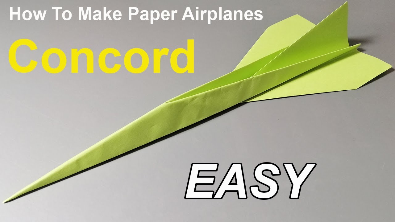 How To Make Paper Airplanes Concord - YouTube