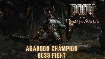 Doom: The Dark Ages - Agaddon Champion Boss Fight (Chapter 8, Nightmare Difficulty) [4K]