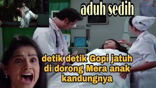 Detik detik Gopi terjatuh dari gedung gara gara di dorong Mera anak kandungnya
