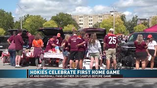 Virginia Tech Fans Flood Blacksburg for Return of Hokie Football