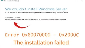 Fix 0x8007000D - 0x2000C the installation failed in the Safe OS phase during Apply image Operation