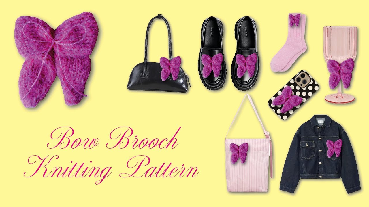 bow brooch knitting tutorial | how to knit a bow | easy knit accessory