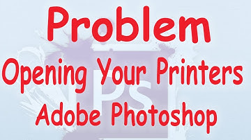 Photoshop-Error "There was an error Opening Your Printer. Printing Functions Not Available.."