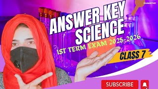 Answer key 🔑 Class 7|Aps 1st term Exam 2025-2026 |complete solution 