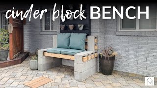 Cinder Block Bench  EASY DIY You Can Do In 1 Hour!