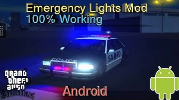 How To Add Emergency Light Mod In Gta Sa Android | Emergency Light Mod For Gta Sa Android | Gta Sa