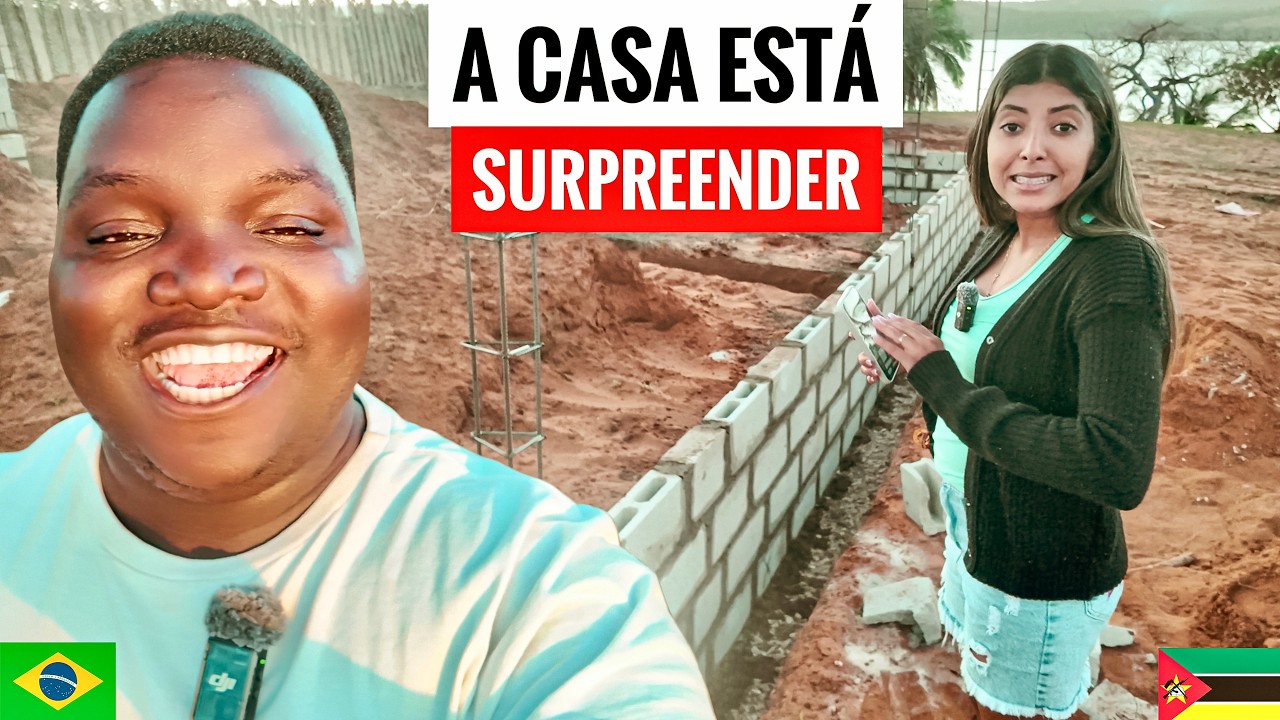 CONSTRUINDO NOSSA CASA 🏠 NA BEIRA DO LAGO NA ÁFRICA MOÇAMBIQUE 🇲🇿 ESTA MUITO RÁPIDO