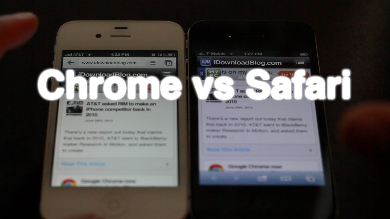 google vs safari iphone