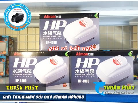 Video #7 Máy sục khí, sủi khí Oxy Atman Hp4000 cho Hồ Cá Koi... - youtube