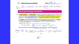 PreAlg 5-8 Scale Model Problems using Proportions