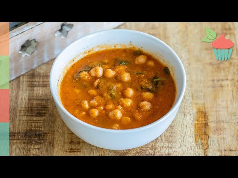 Video: Tomato Puree Soup With Chickpeas - Recipe With Photo Step By Step