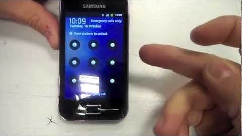 How To Remove Pattern/password Lock from Samsung Galaxy ace