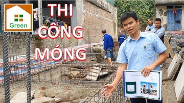 CẬN CẢNH THI CÔNG CỐT THÉP MÓNG NHÀ 4 M X 20 M  MẶT PHỐ