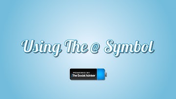 Twitter For Events - Using The @ Symbol