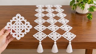 Must Try This EASY Crochet Table Runner ✅ 💯Beautiful Crochet Table Runner Pattern For Beginners ❤️