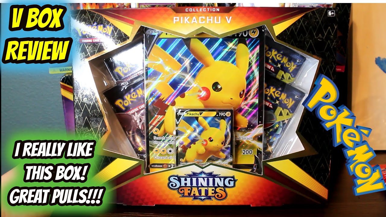 Pikachu V Box Opening Pokemon Shining Fates Opening Youtube Pikachu V Box Opening Pokemon Shining Fates Opening Youtube