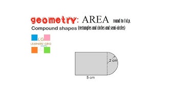 AREA, compound shapes (rectangles & circles only) Tutorial 1
