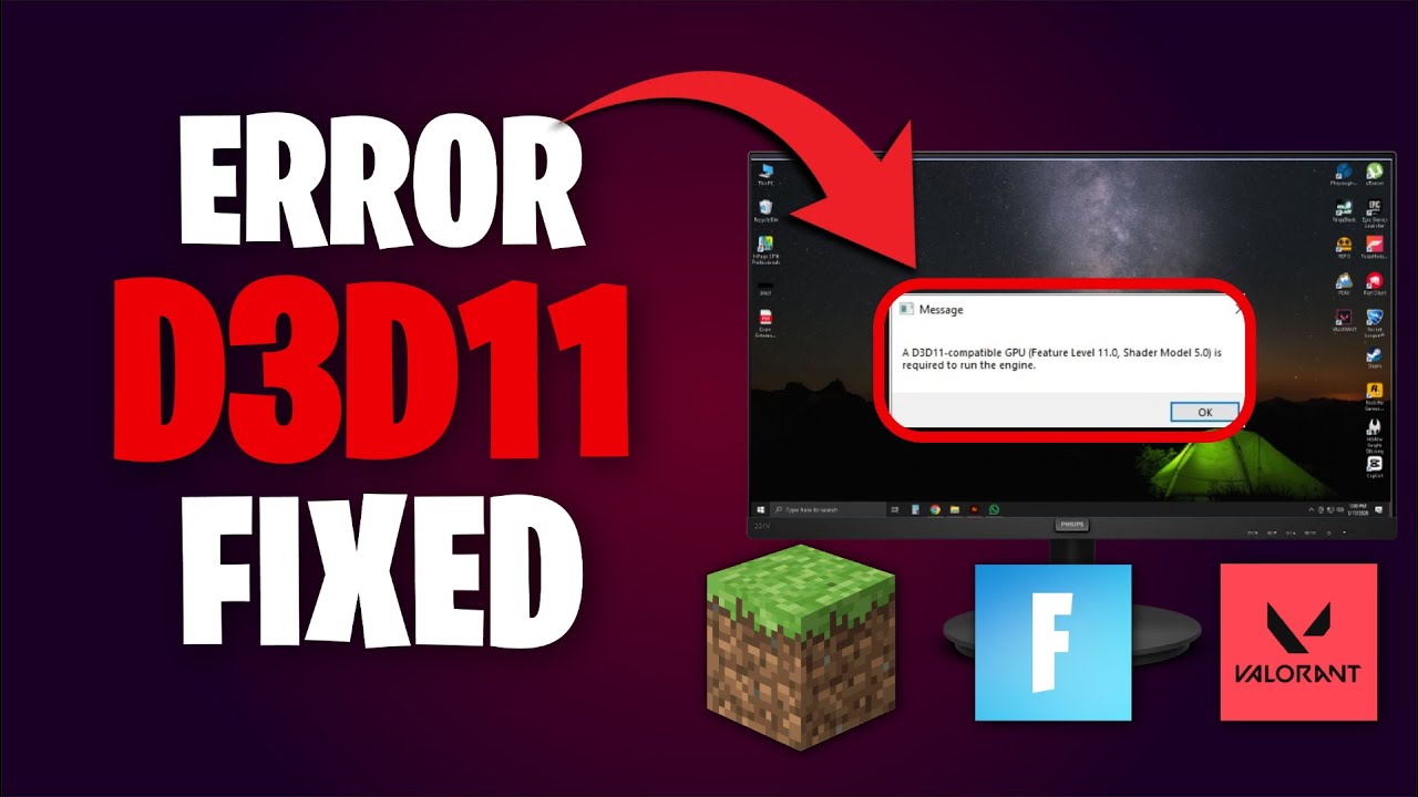 How to Fix Fortnite D3D11 Compatible GPU Error (Feature Level 11.0 / Shader Model 5.0)