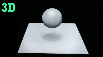 Easy 3D Ball Drawing | 3D optical illusion drawing