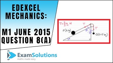 Edexcel Mechanics M1 June 2015 Q8(a) : ExamSolutions Maths Revision