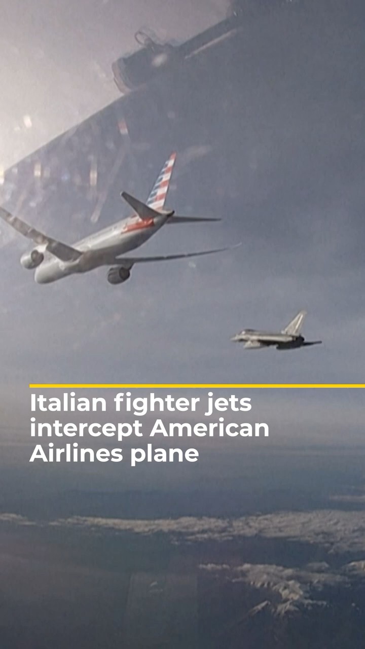 Italian fighter jets intercept American Airlines passenger plane | AJ #shorts