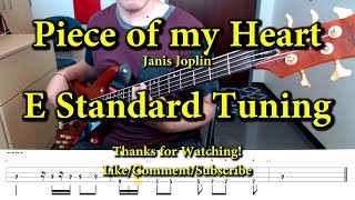 Piece of My Heart - Janis Joplin (Bass Cover with Tabs)