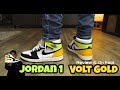 Jordan 1 Volt Gold On Foot