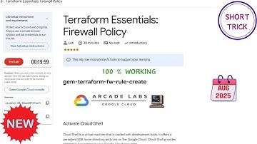 Terraform Essentials: Firewallbeleid || 2025 || gem-terraform-fw-rule-create #qwiklabsarcade2025