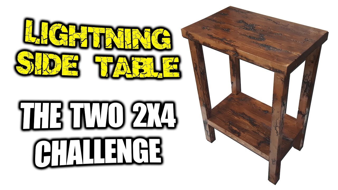 lightning side table - two 2x4 challenge - youtube
