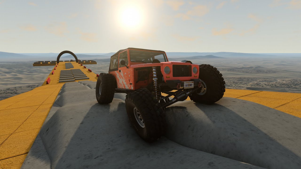 Satisfying Car Suspension Test in BeamNG drive Controller Gameplay