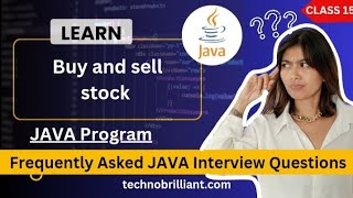Buy and Sell Stock java program.