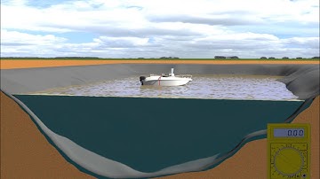 Genap animation submerging geomembrane constructions