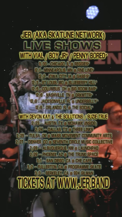 JER WINTER TOUR! Will I see you in the Midwest / southwest ??? 👀 #ska #punk #indie #alt #band