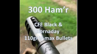 300 Ham'r Reloads using CFE Black & Hornady 110gr Vmax Bullets | Awesome Results