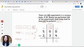 3 Digit Subtraction Story Problems With Sketching